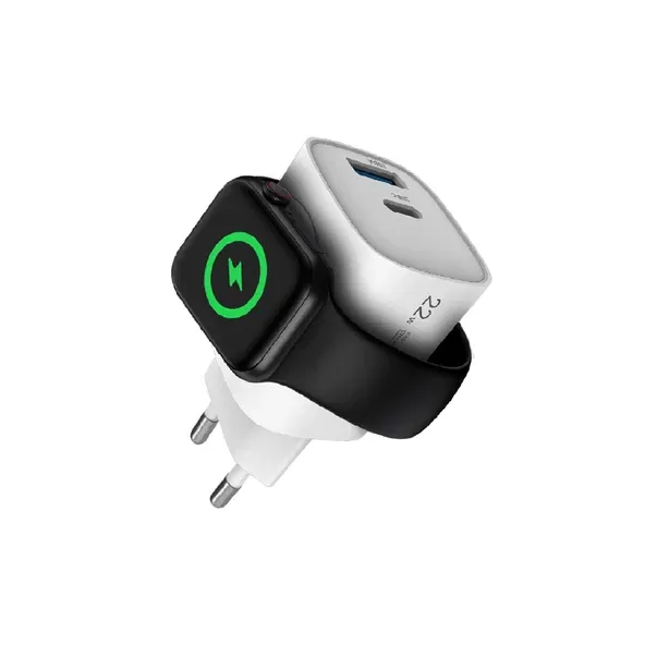 Linktech C320 Safe 22W Çift Portlu Hızlı Şarj Adaptörü + Akıllı Saat Şarj Desteği