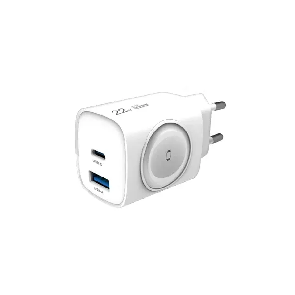 Linktech C320 Safe 22W Çift Portlu Hızlı Şarj Adaptörü + Akıllı Saat Şarj Desteği