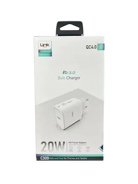 Linktech C309 Safe 20W Hızlı Şarj Adaptörü